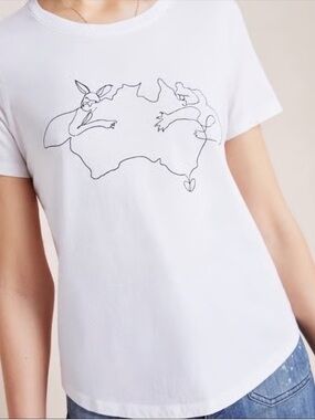 Anthropologie Cassandra Anderson Graphic T-Shirt